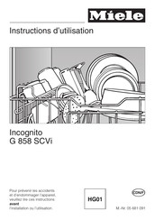 Miele Incognito G 858 SCVi Instructions D'utilisation