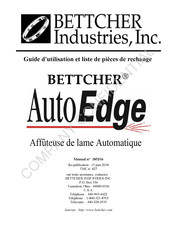 BETTCHER INDUSTRIES AutoEdge Guide D'utilisation