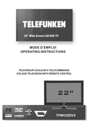 Telefunken TFMV22DVX Mode D'emploi