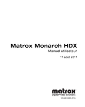 Matrox Monarch HDX Manuel Utilisateur