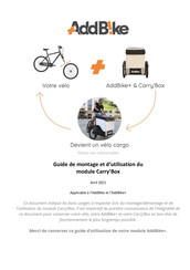 AddBike Carry'Box Guide De Montage Et D'utilisation