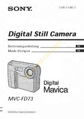 Sony Digital Mavica MVC-FD73 Mode D'emploi