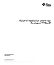 Sun Netra X4450 Guide D'installation