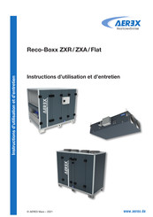 AEREX Reco-Boxx 650 Flat-H Instructions D'utilisation Et D'entretien