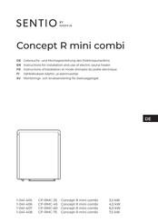 Harvia Sentio Concept R mini combi CP-RMC-35 Instructions D'installation Et Mode D'emploi
