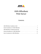 Axis OfficeBasic Guide D'installation