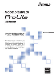 Iiyama ProLite XU2595WSU Mode D'emploi