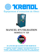 Krendl 325 Manuel D'utilisation