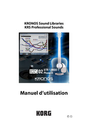 Korg Kronos KRS 02 STR-1 Manuel D'utilisation