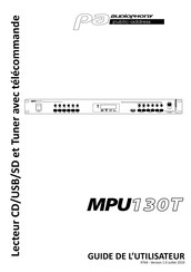 Audiophony PA MPU130T Guide De L'utilisateur