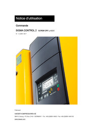 KAESER KOMPRESSOREN SIGMA CONTROL 2 Manuel D'utilisation