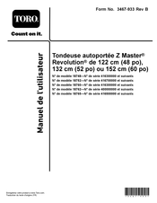 Toro Z Master Revolution 18748 Manuel De L'utilisateur