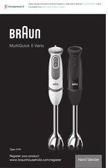 Braun MultiQuick 5 Vario MQ5220WH Mode D'emploi