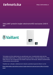 Vaillant electronicVED exclusive VED E 27/8 E INT Notice D'emploi