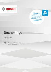Bosch WQG235DPFG Manuel D'utilisation Et Notice D'installation