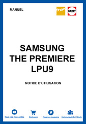 Samsung THE PREMIERE LPU9 Notice D'utilisation