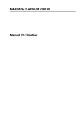 MAXDATA PLATINUM 7200 IR M6 Manuel D'utilisateur