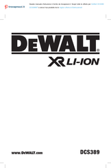 DeWalt DCS389 Traduction De La Notice D'instructions Originale