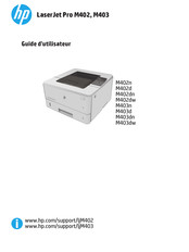 HP LaserJet Pro M402 Série Guide D'utilisateur