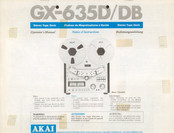 Akai GX-635D Notice D'instructions