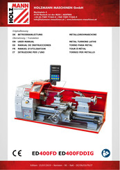 HOLZMANN MASCHINEN ED400FDDIG Manuel D'utilisation