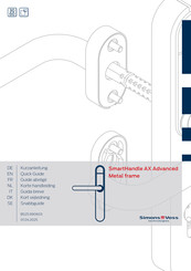 Simons Voss Technologies SmartHandle AX Advanced Metal frame Guide Abrégé