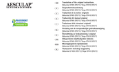 Aesculap HS71 Traduction De La Notice Originale