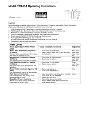 Amana DWA53A Mode D'emploi