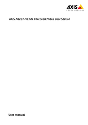 Axis Communications A8207-VE Manuel De L'utilisateur