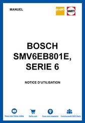 Bosch SMV6EB801E Manuel D'utilisation