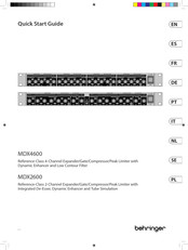 Behringer COMPOSER PRO-XL MDX2600 Guide De Démarrage Rapide