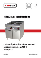 Redfox VT 90/80 E Manuel D'instructions