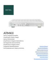 Rotel A11MKII Manuel D'utilisation