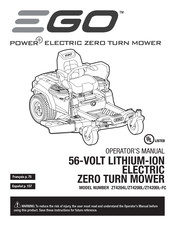 Ego Power+ ZT4200L-FC Mode D'emploi