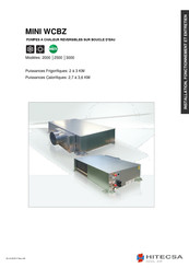 Hitecsa MINI WCBZ 2000 Instructions D'installation Et D'entretien