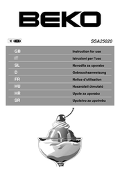 Beko SSA25020 Notice D'utilisation
