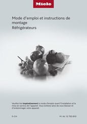 Miele KU 7015 Serie Mode D'emploi Et Instructions De Montage