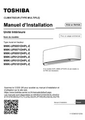Toshiba MMK-UP0121DHPL-E Manuel D'installation