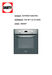 Hotpoint Ariston FZ 99 GP 1 AN FH/A Mode D'emploi