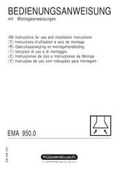Kuppersbusch EMA 950.0 Instructions D'utilisation Et Avis De Montage