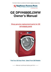 GE Profile DPVH880 Manuel D'utilisation Et D'installation