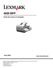 Lexmark 4600 Serie Guide De Menus