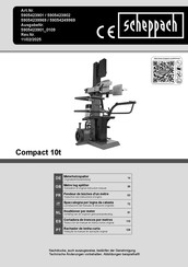 Scheppach Compact 10t Traduction Des Instructions D'origine