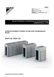 Daikin EWATCZ Série Manuel D'installation, De Maintenance Et De Fonctionnement