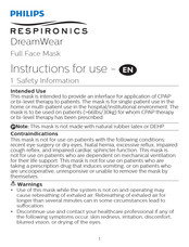 Philips RESPIRONICS DreamWear Mode D'emploi