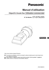 Panasonic ET-D75LE95 Manuel D'utilisation