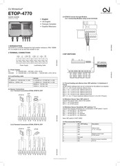 OJ Electronics Winterline ETOP-4770 Guide Rapide