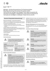 steute Ex E 99 Série Instructions De Montage