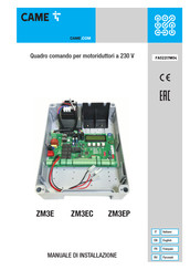 CAME ZM3EP Manuel D'installation