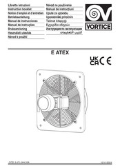 Vortice E 354 T Notice D'emploi Et D'entretien